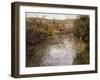 Farmhouses on the Banks of a Stream-Thaulow Frits-Framed Giclee Print