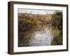 Farmhouses on the Banks of a Stream-Fritz Thaulow-Framed Giclee Print