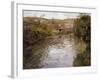 Farmhouses on the Banks of a Stream-Fritz Thaulow-Framed Giclee Print