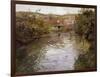 Farmhouses on the Banks of a Stream-Fritz Thaulow-Framed Giclee Print