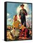 "Farming Family,"April 1, 1943-George Rapp-Framed Stretched Canvas