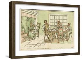 Farming Family Dine-Eugene Courboin-Framed Art Print