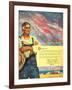 "Farming for the War Effort,"June 1, 1945-Benton Clark-Framed Giclee Print