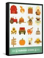 Farming Icons Set-elfivetrov-Framed Stretched Canvas