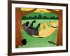 Farming Is Hard Work Small-Stephen Huneck-Framed Giclee Print