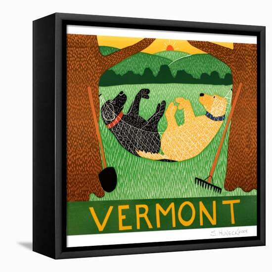 Farming Is Hard  Work Vermont-Stephen Huneck-Framed Stretched Canvas