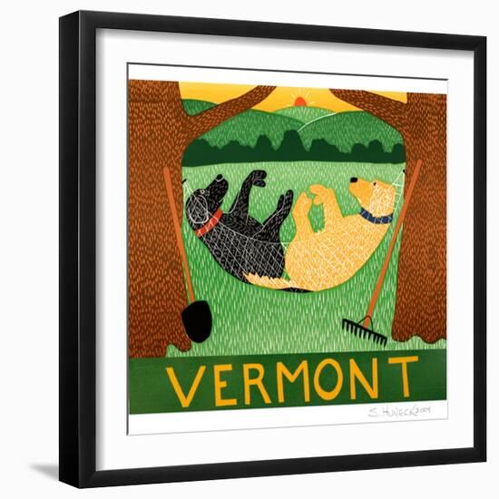 Farming Is Hard  Work Vermont-Stephen Huneck-Framed Giclee Print