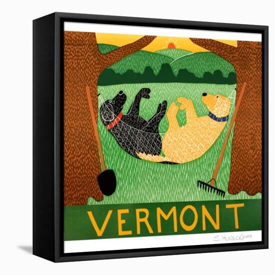 Farming Is Hard  Work Vermont-Stephen Huneck-Framed Stretched Canvas