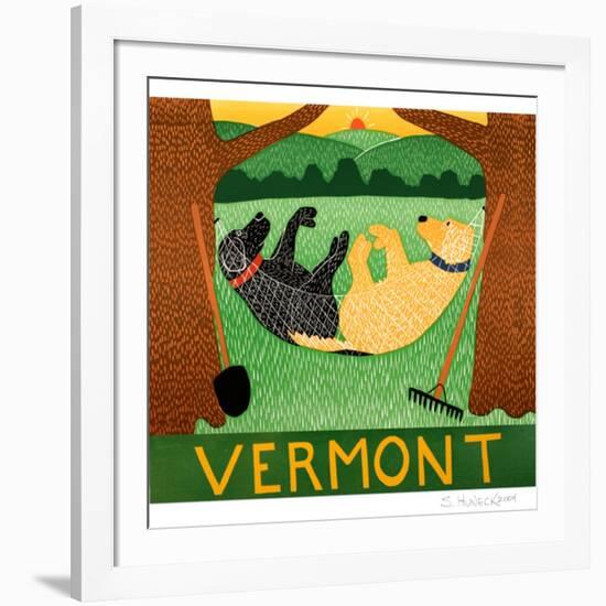 Farming Is Hard  Work Vermont-Stephen Huneck-Framed Giclee Print