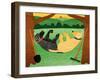 Farming Is Hard Work-Stephen Huneck-Framed Giclee Print