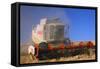 Farming Wheat Harvest and Combine Harvester-null-Framed Stretched Canvas