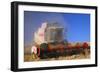 Farming Wheat Harvest and Combine Harvester-null-Framed Photographic Print