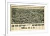 Farmingdale, New York - Panoramic Map-Lantern Press-Framed Premium Giclee Print