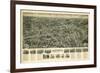 Farmingdale, New York - Panoramic Map-Lantern Press-Framed Premium Giclee Print