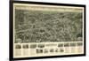 Farmingdale, New York - Panoramic Map-Lantern Press-Framed Art Print