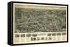 Farmingdale, New York - Panoramic Map-Lantern Press-Framed Stretched Canvas