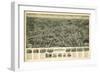 Farmingdale, New York - Panoramic Map-Lantern Press-Framed Art Print