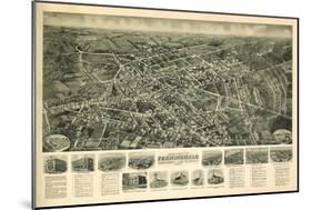 Farmingdale, New York - Panoramic Map-Lantern Press-Mounted Art Print