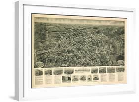 Farmingdale, New York - Panoramic Map-Lantern Press-Framed Art Print