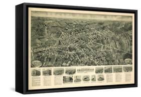 Farmingdale, New York - Panoramic Map-Lantern Press-Framed Stretched Canvas