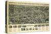 Farmingdale, New York - Panoramic Map-Lantern Press-Stretched Canvas