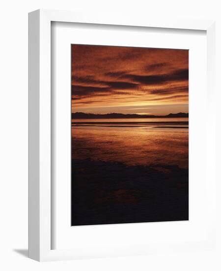 Farmington Bay, Great Salt Lake, Antelope Island, Stansbury Island, Great Basin, Utah, USA-Scott T. Smith-Framed Photographic Print