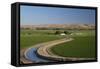 Farmland and Irrigation Canal Near Vale, Oregon, USA-David R. Frazier-Framed Stretched Canvas