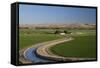 Farmland and Irrigation Canal Near Vale, Oregon, USA-David R. Frazier-Framed Stretched Canvas