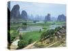 Farmland and Rock Formations of Guangxi, Guilin Province, China-Anthony Waltham-Stretched Canvas