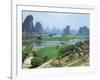 Farmland and Rock Formations of Guangxi, Guilin Province, China-Anthony Waltham-Framed Photographic Print