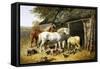 Farmland Friends-John Frederick Herring II-Framed Stretched Canvas