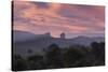 Farmland in Chapada Diamantina National Park with Mist from Cachaca Smoke at Sunset-Alex Saberi-Stretched Canvas