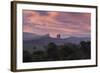 Farmland in Chapada Diamantina National Park with Mist from Cachaca Smoke at Sunset-Alex Saberi-Framed Photographic Print