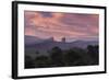 Farmland in Chapada Diamantina National Park with Mist from Cachaca Smoke at Sunset-Alex Saberi-Framed Photographic Print