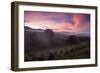 Farmland in Chapada Diamantina National Park with Mist from Cachaca Smoke at Sunset-Alex Saberi-Framed Photographic Print