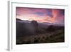 Farmland in Chapada Diamantina National Park with Mist from Cachaca Smoke at Sunset-Alex Saberi-Framed Photographic Print