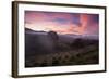 Farmland in Chapada Diamantina National Park with Mist from Cachaca Smoke at Sunset-Alex Saberi-Framed Photographic Print