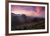 Farmland in Chapada Diamantina National Park with Mist from Cachaca Smoke at Sunset-Alex Saberi-Framed Photographic Print