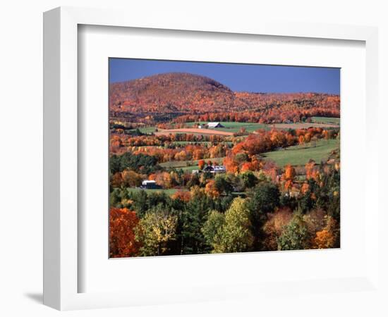 Farmland near Pomfret, Vermont, USA-Charles Sleicher-Framed Photographic Print