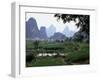 Farmland on Edge of Town, Among the Limestone Towers, Yangshuo, Guangxi, China-Tony Waltham-Framed Photographic Print