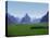 Farmland with the Famous Limestone Mountains of Guilin, Guangxi Province, China-Charles Sleicher-Stretched Canvas