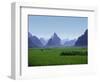 Farmland with the Famous Limestone Mountains of Guilin, Guangxi Province, China-Charles Sleicher-Framed Photographic Print