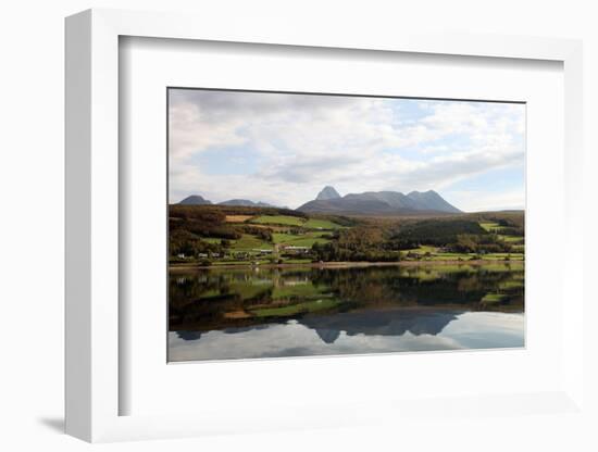 Farms Along the Shores of Balsfjord, Troms, North Norway, Norway, Scandinavia, Europe-David Lomax-Framed Photographic Print