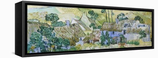 Farms Near Auvers-Vincent van Gogh-Framed Stretched Canvas