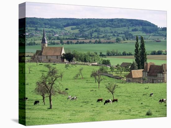 Farms Near Vieux-Pont-En-Ange, Near Boissey, Basse Normandie (Normandy), France-Adam Woolfitt-Stretched Canvas