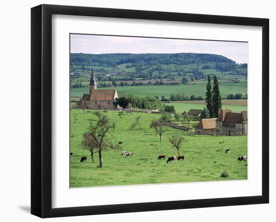 Farms Near Vieux-Pont-En-Ange, Near Boissey, Basse Normandie (Normandy), France-Adam Woolfitt-Framed Photographic Print