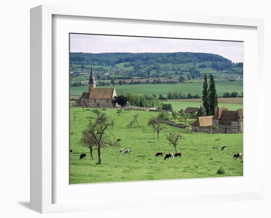 Farms Near Vieux-Pont-En-Ange, Near Boissey, Basse Normandie (Normandy), France-Adam Woolfitt-Framed Photographic Print