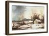 Farmstead in Winter, 1860-Frederic Edwin Church-Framed Premium Giclee Print