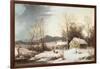 Farmstead in Winter, 1860-Frederic Edwin Church-Framed Giclee Print