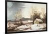 Farmstead in Winter, 1860-Frederic Edwin Church-Framed Giclee Print